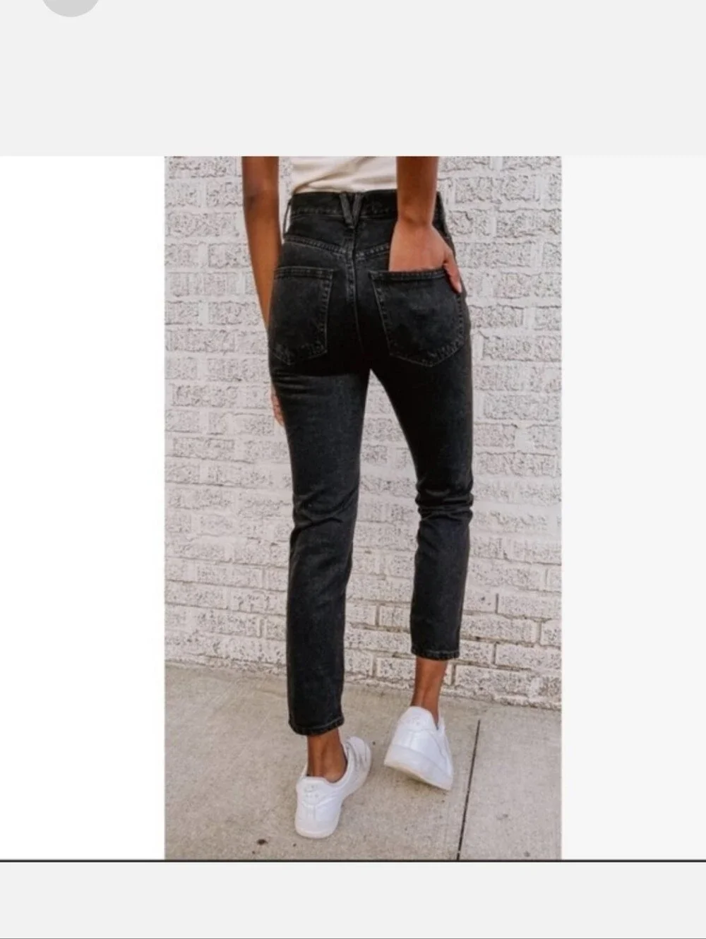 NWOT Free People Stove Pipe Jeans in Black Out Size 30